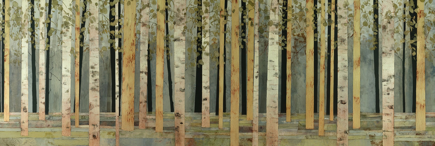 Birch Forest Reflection Canvas Print