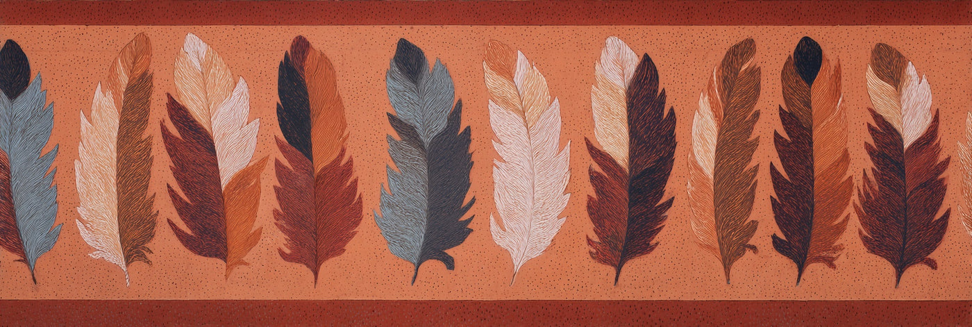 Impression sur toile Boho Feather Row