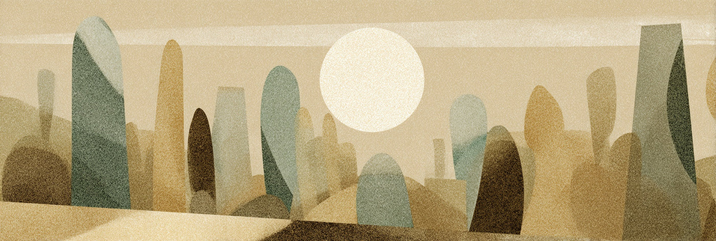 Abstract Desert Landscape Sun Canvas Print
