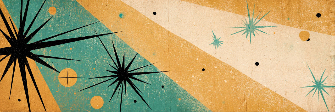 Starburst Retro Abstract Canvas Print