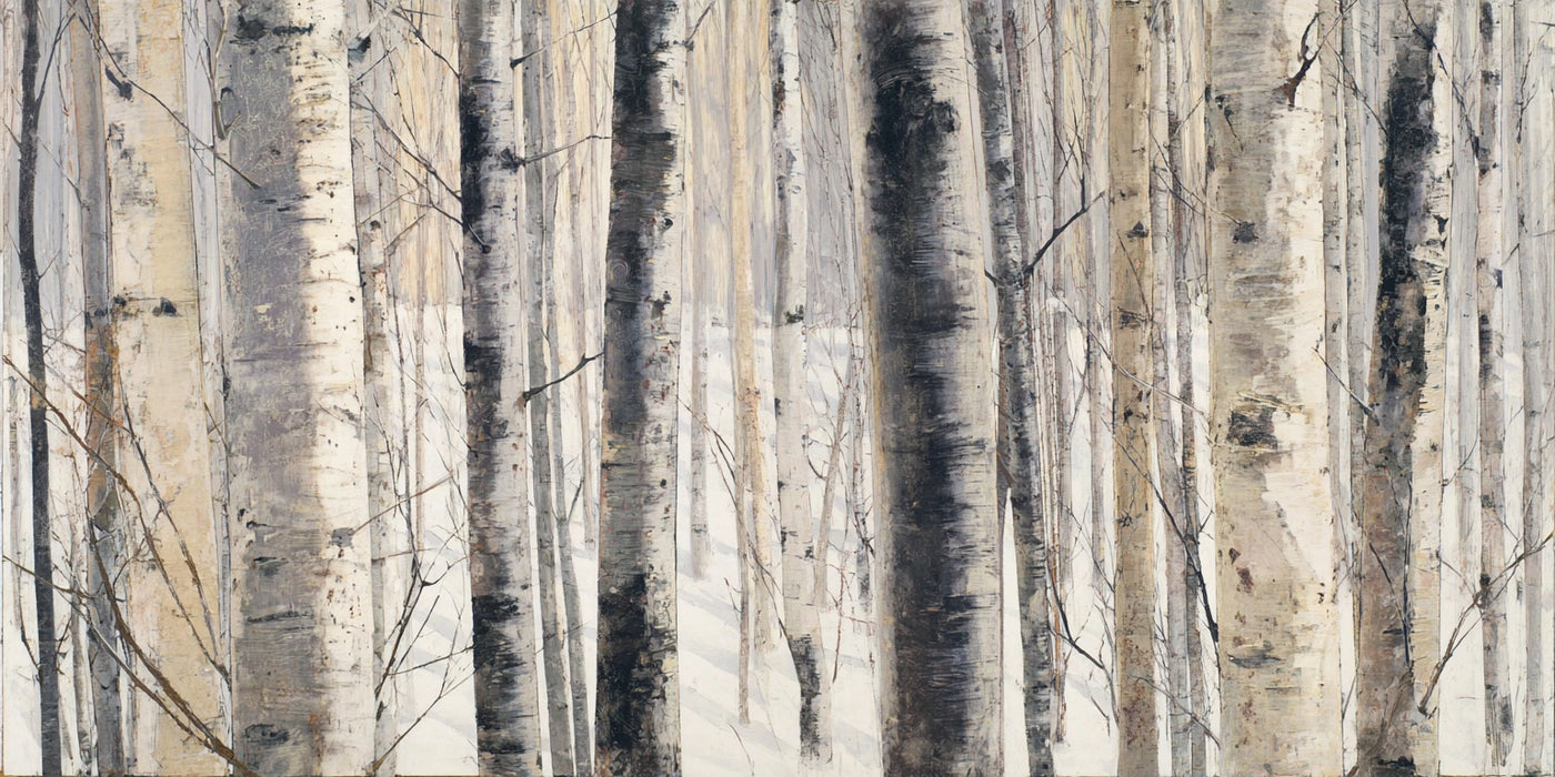 Birch Forest Winter Canvas Print