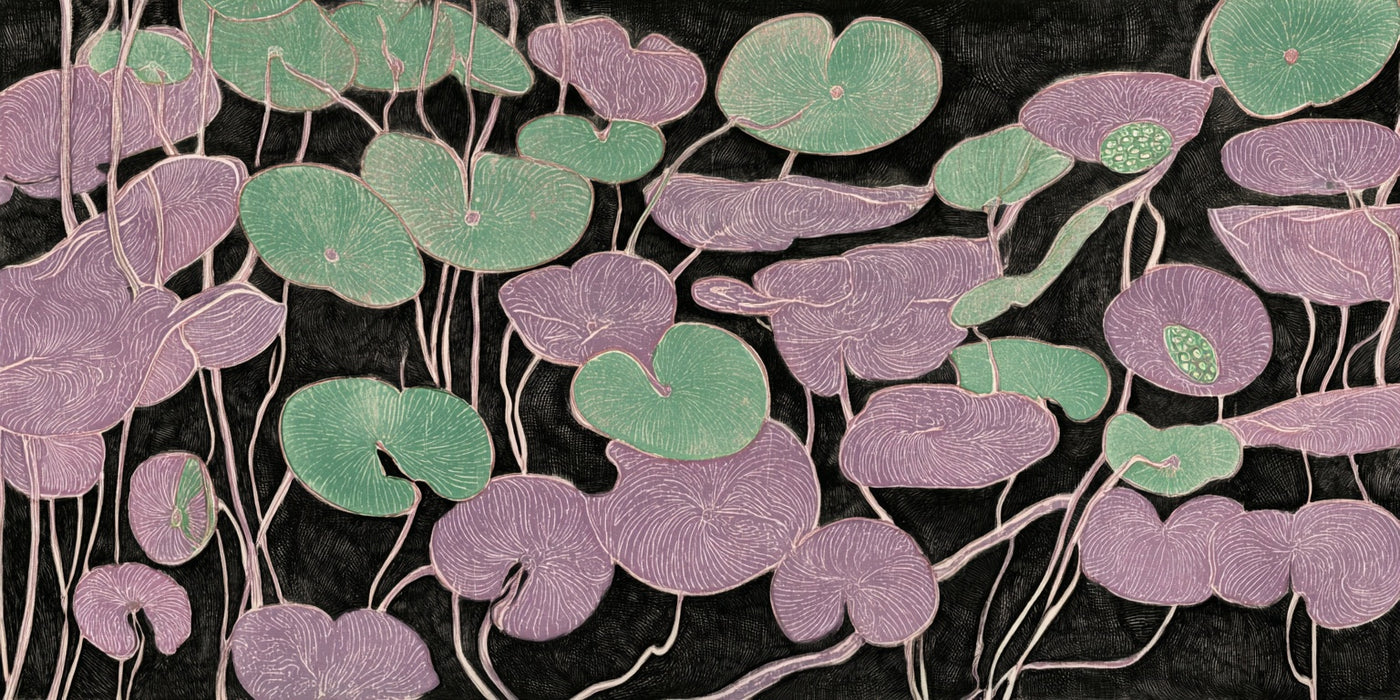 Botanical Lily Pads Canvas Print