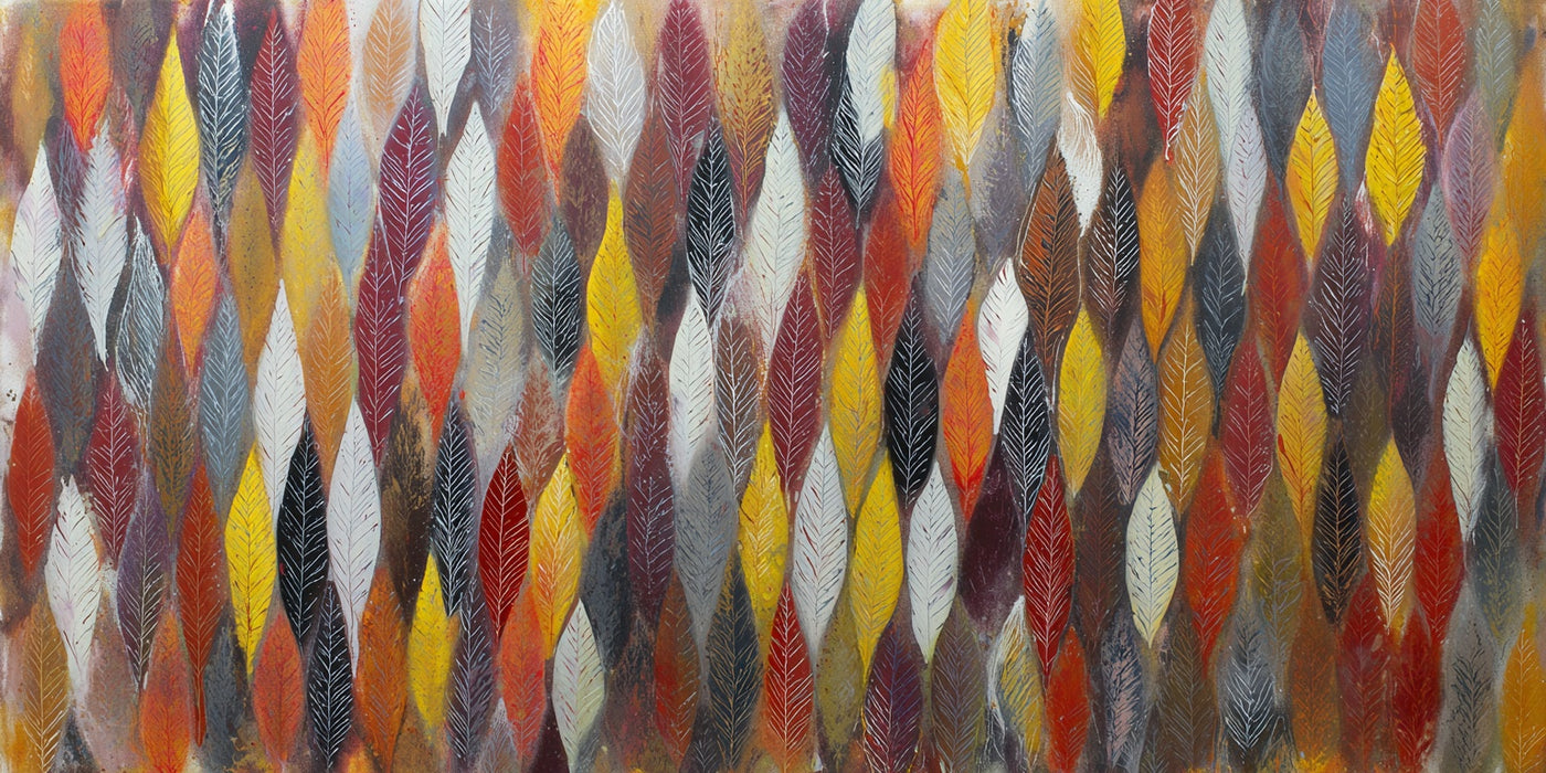 Abstract Feather Pattern Canvas Print