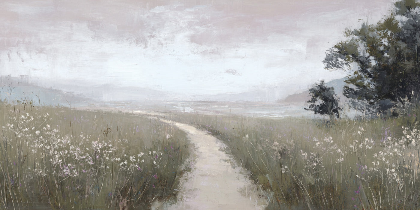 Pathway Meadow Landscape Canvas Print