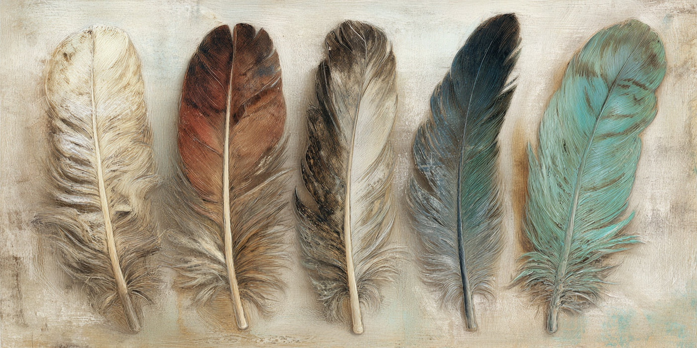 Impression sur toile abstraite Plume 0566