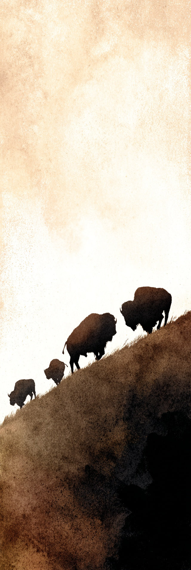 Bison Herd Migration Canvas Print