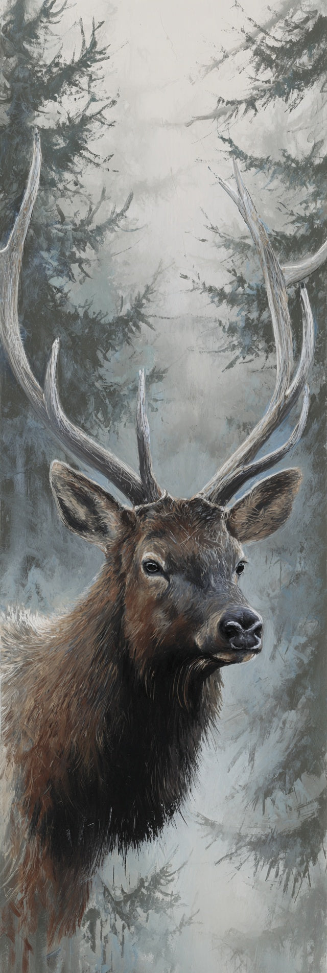 Majestic Elk Forest Canvas Print