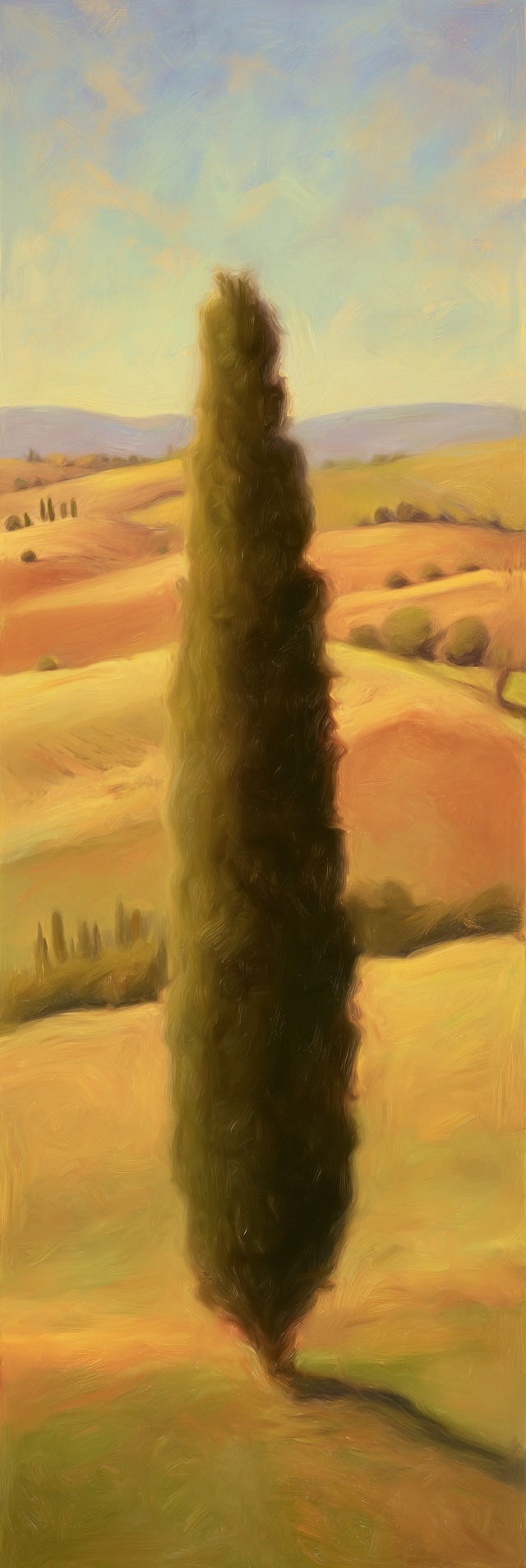 Tuscan Cypress Landscape Canvas Print