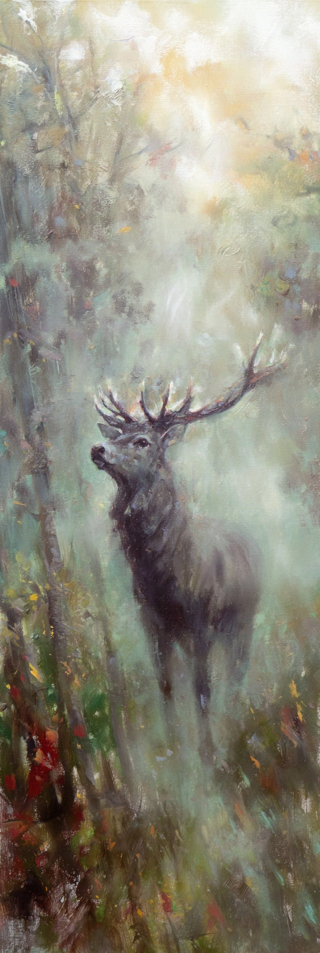 Majestic Stag Forest Path Canvas Print