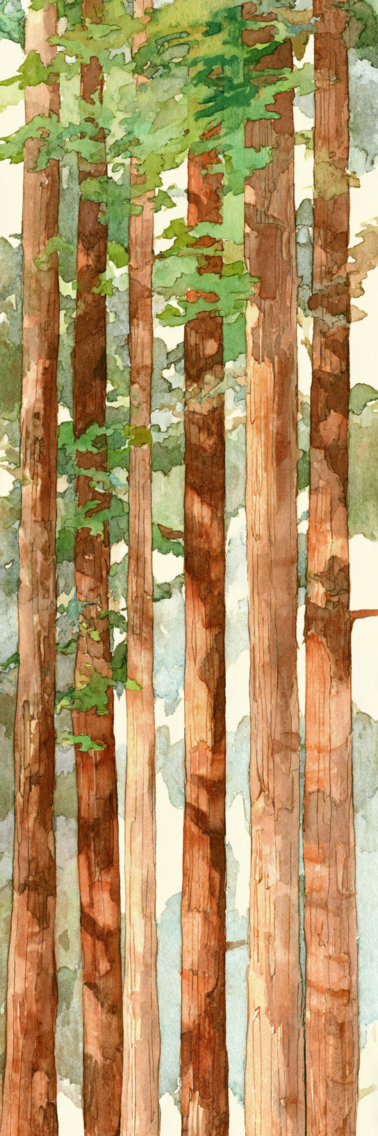 Impression sur toile verticale Arbres de la forêt
