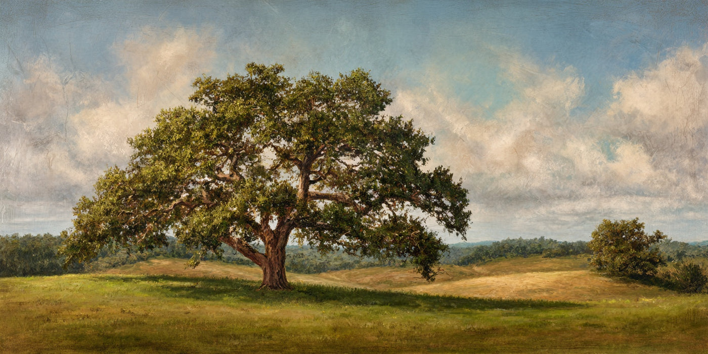 Majestic Oak Landscape Canvas Print