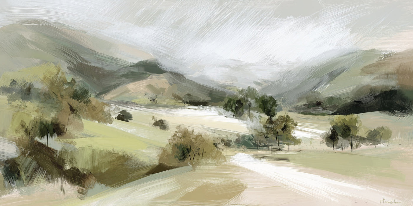 Abstract Landscape Valley Canvas Print