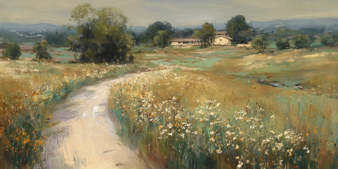 Countryside Winding Road Canvas Print