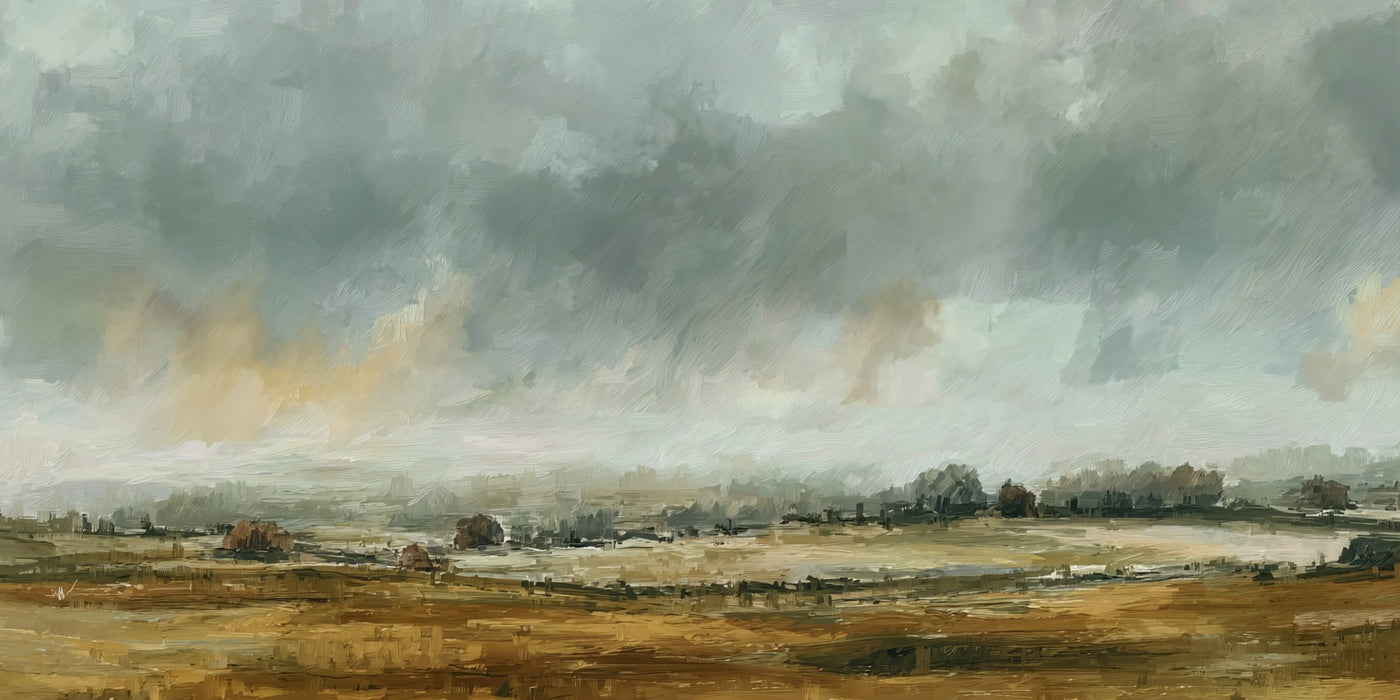 Stormy Countryside Landscape Canvas Print