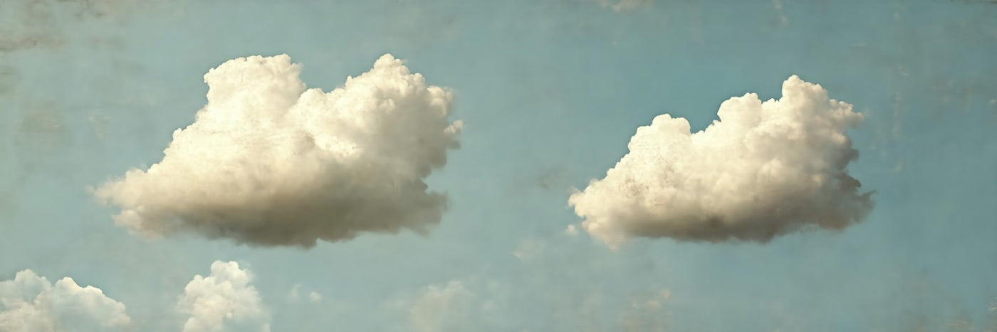 Vintage Clouds Canvas Wall Art