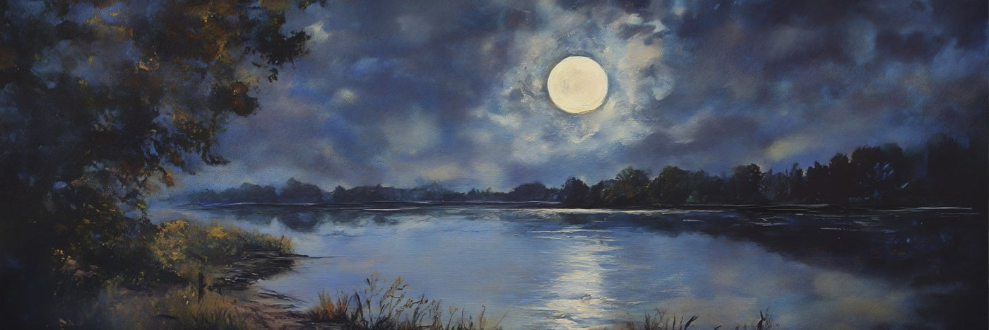 Mond bei Nacht – Leinwandbild