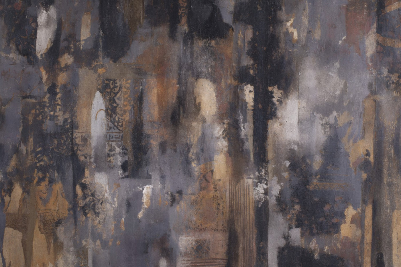 Erdige abstrakte Leinwand-Wandkunst