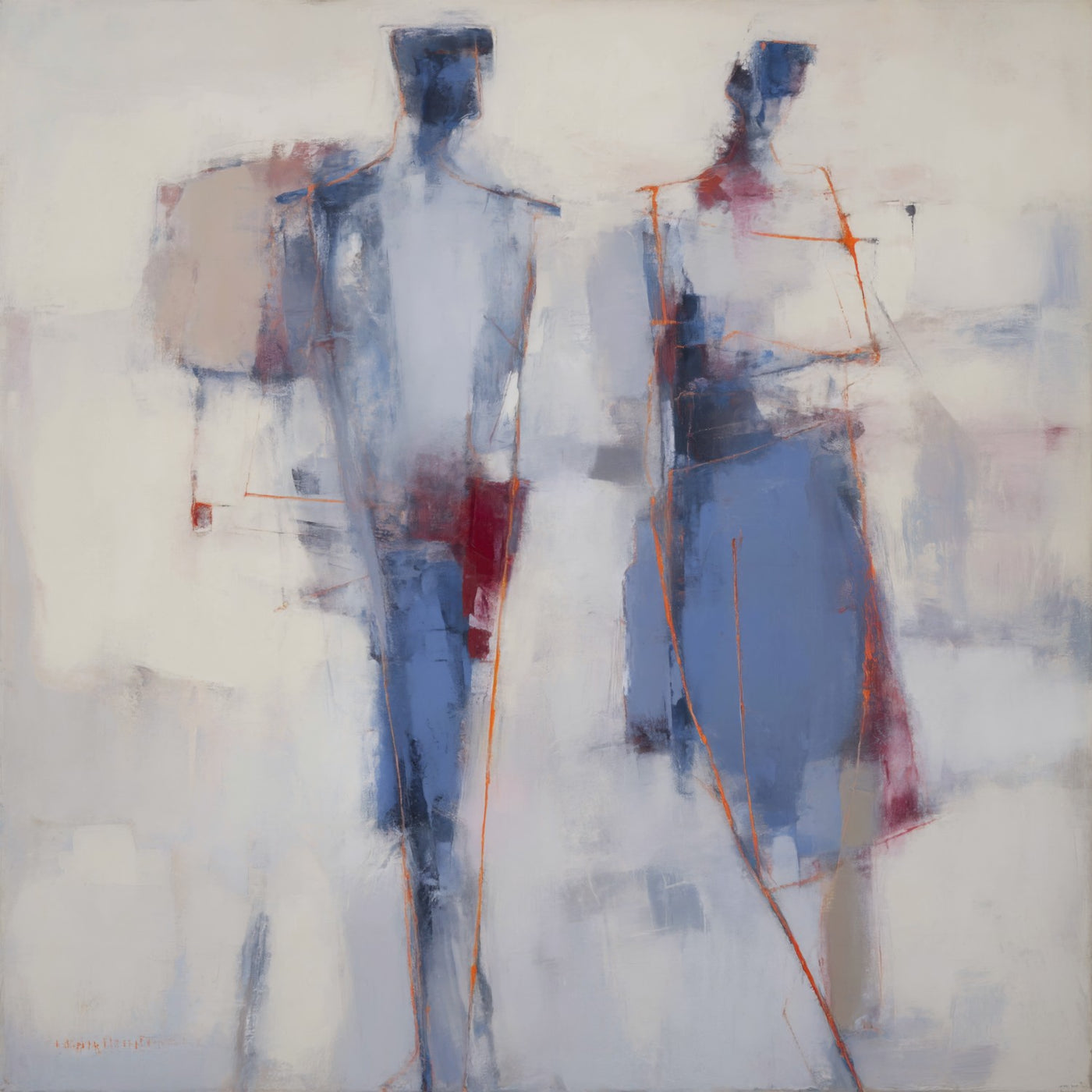 The Harmonious Duo Abstract Art Print