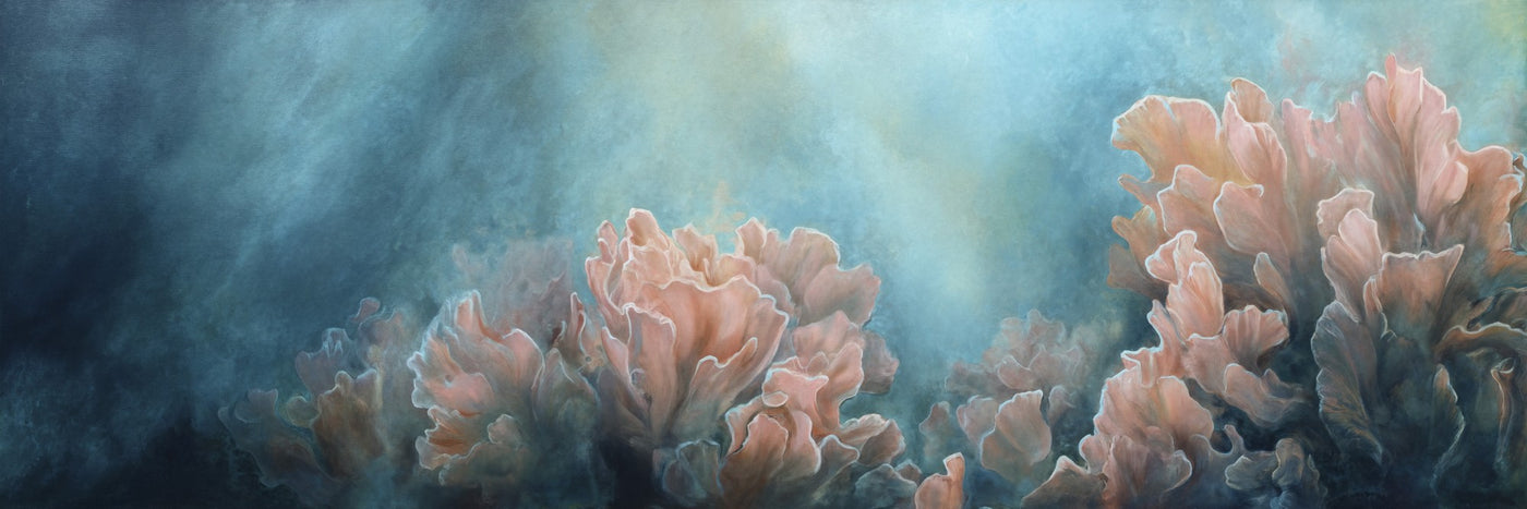 Kunstdruck auf Leinwand: Rosa Korallenriff