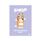An illustration of the character Bingo from Bluey, with large eyes and an open-mouthed smile, arms outstretched. The text 'BINGO THAT'S MY FAVOURITE THING!' appears above and below the character. The background is a soft.