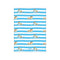 A whimsical repeating pattern of Bluey characters joyfully swimming in blue and white striped water. The artwork radiates a cheerful and lighthearted seaside atmosphere, perfect for coastal or bohemian decor.