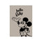 A cheerful Mickey Mouse illustration in black outline on a taupe background, with the words "hello folks" scripted above him. The artwork conveys a friendly, vintage vibe, perfect for adding a touch of playful nostalgia.