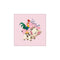 A whimsical artwork featuring the Disney characters Pua the pig and Hei Hei the rooster standing together with the phrase "I Got Your Back." The background is a soft pink, with floral accents.