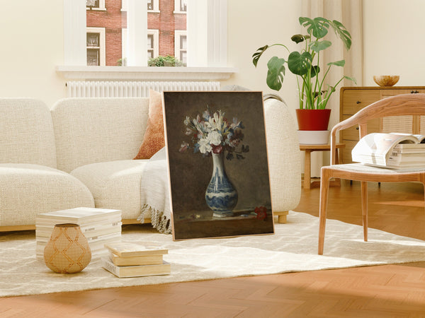 Vintage Floral Painting Canvas Art for Living room