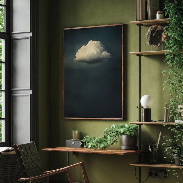 Vintage Cloud Painting Canvas Art for Living room
