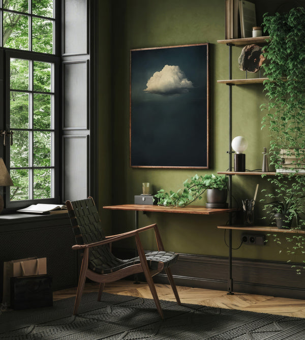 Vintage Cloud Painting Canvas Art for Living room