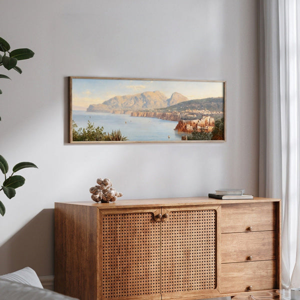 Vintage Coastal Wide Art Print Canvas Art for Living room