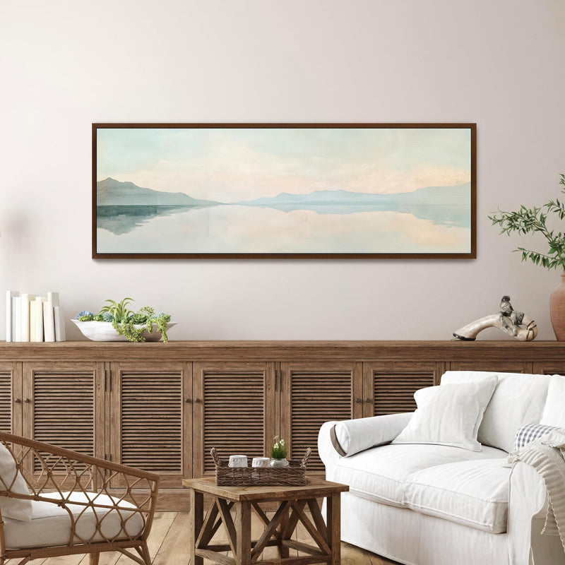 Minimalist Ocean Wide Art Print Canvas Art - View 3