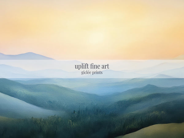 Landscape Mountain Wide Art Print - Moody Canvas Art for Living room - View 2