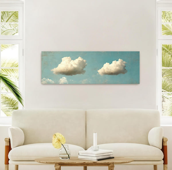 Vintage Clouds Wall Art Canvas Art - View 3