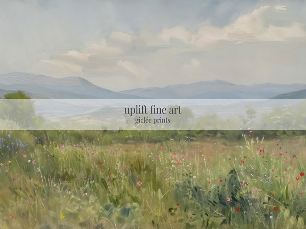 Landscape Meadow Art Print Canvas Art for Living room - View 2