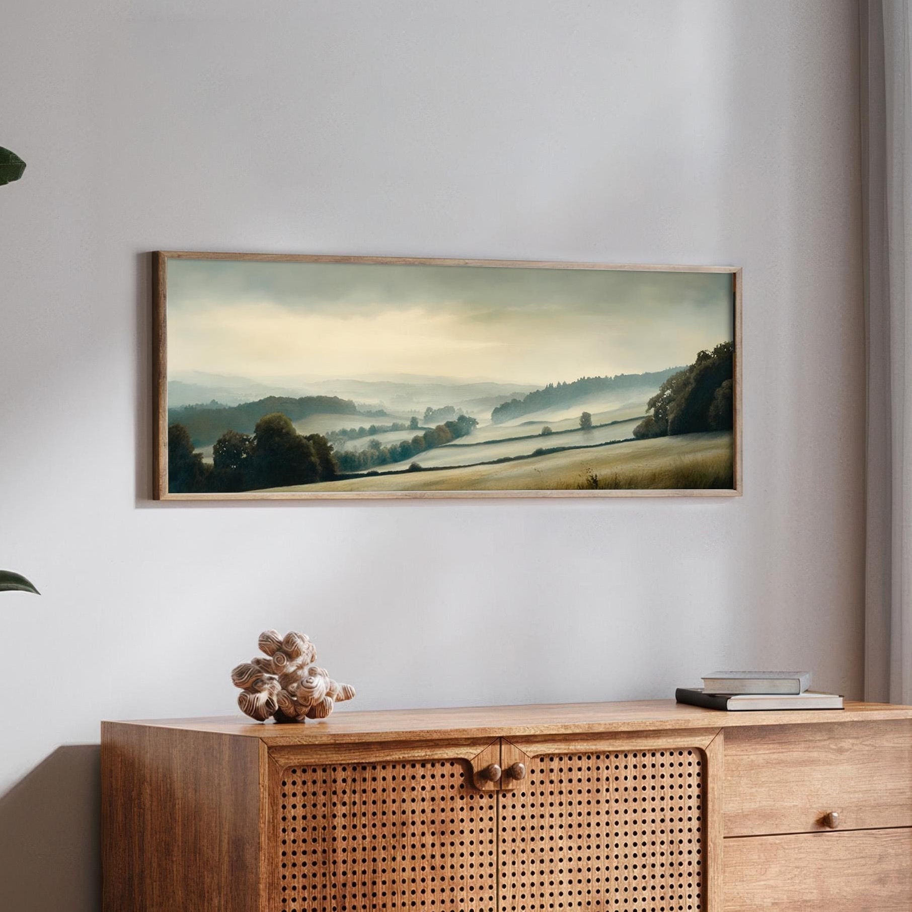 Vintage Misty Landscape Moody Wall Art Canvas Art