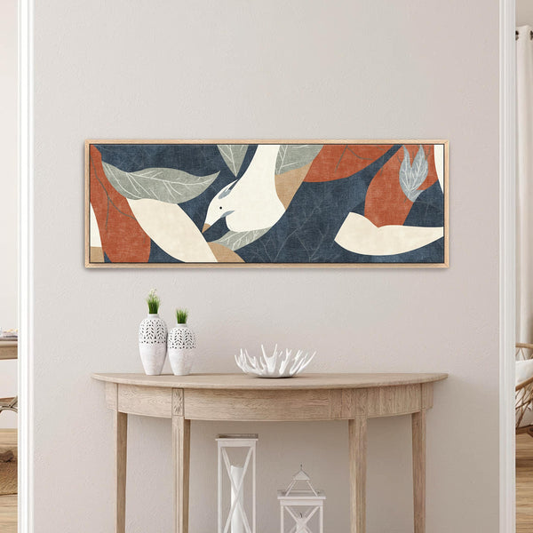 Abstract Vintage Bird Illustration Wall Art Canvas Art - View 5