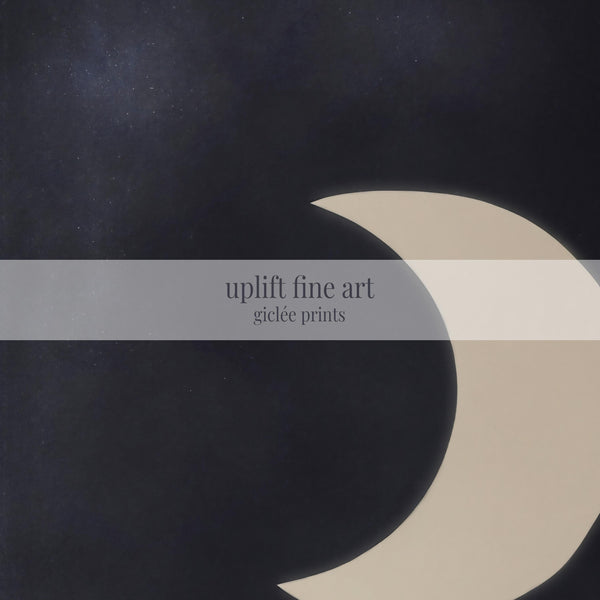 Minimalist Crescent Moon Wall Art Canvas Art - View 2