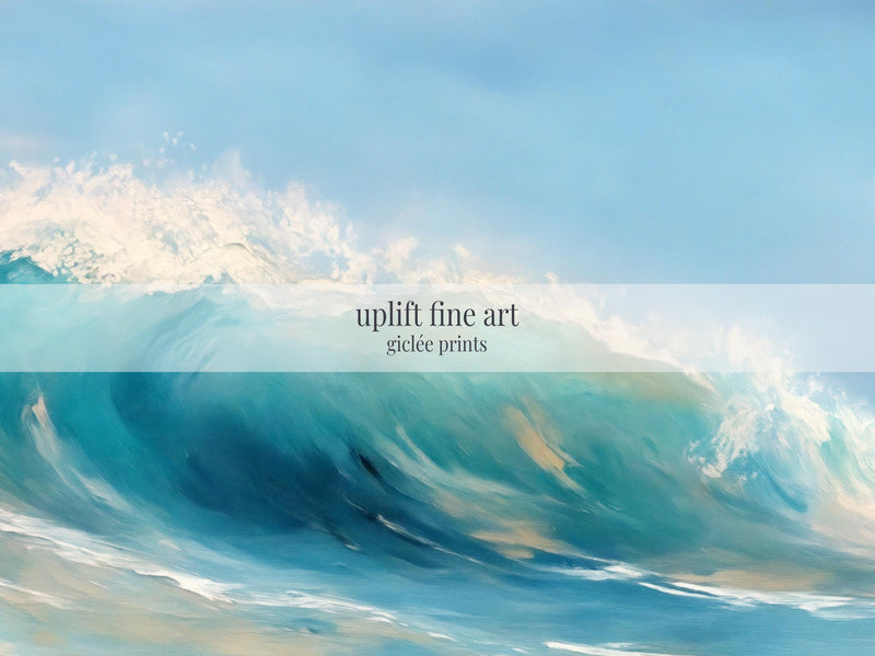 Ocean Wave Art Print - Minimalist Canvas Art - View 2
