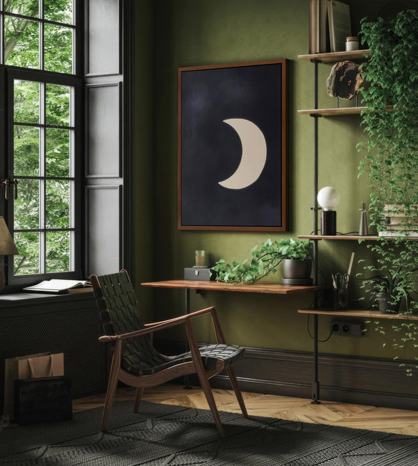 Minimalist Crescent Moon Wall Art Canvas Art - View 8