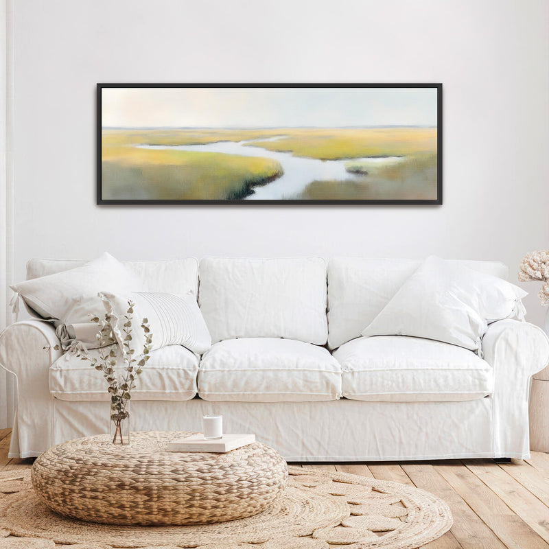River Landscape Painting Wall Art - Minimalist Canvas Art - View 7
