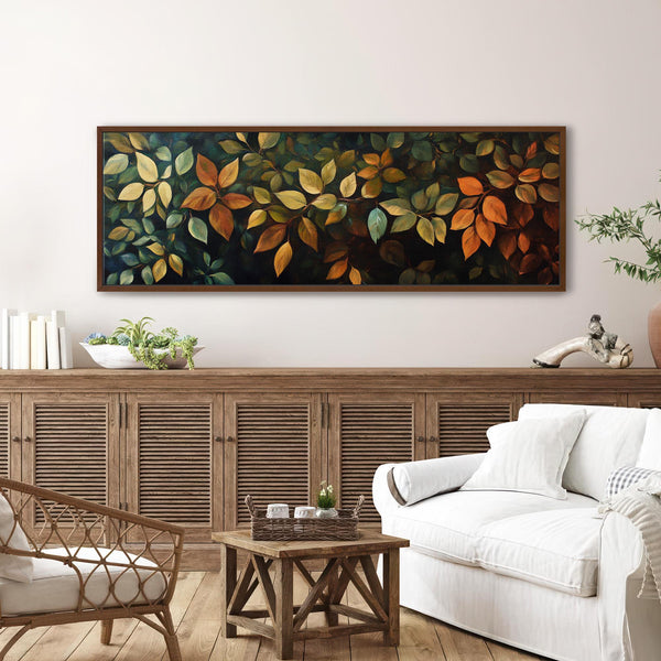 Rustic Leaves Wall Art Canvas Canvas Art - View 3