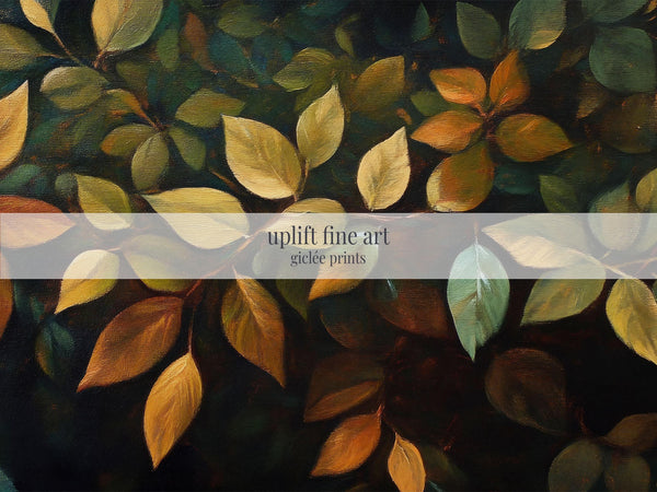 Rustic Leaves Wall Art Canvas Canvas Art - View 2