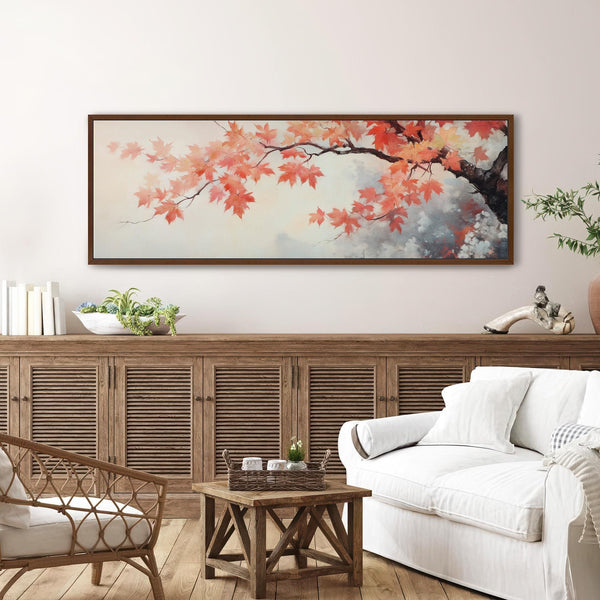 Rustic Red Leaves Wall Art Canvas Canvas Art - View 4