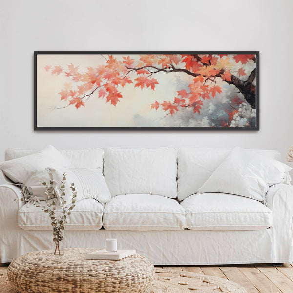 Rustic Red Leaves Wall Art Canvas Canvas Art - View 5