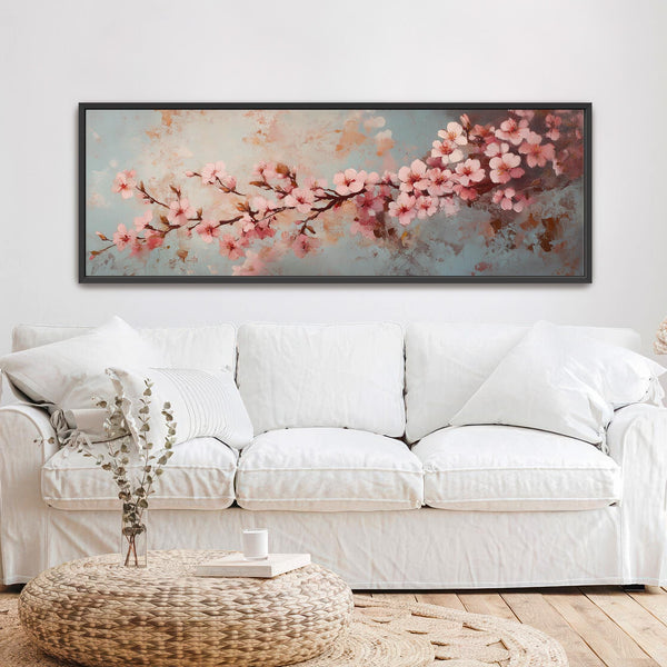 Cherry Blossom Painting - Moody Canvas Art - View 5