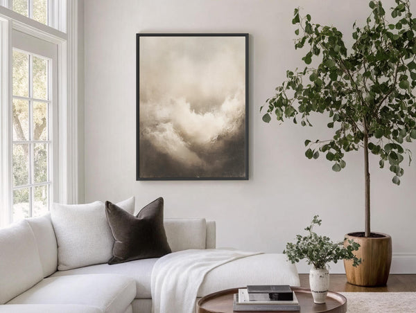 Vintage Abstract Waves Art Canvas Art