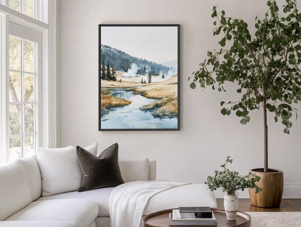 Yellowstone National Park Art Painting - Rustic Canvas Art for Living room - View 5