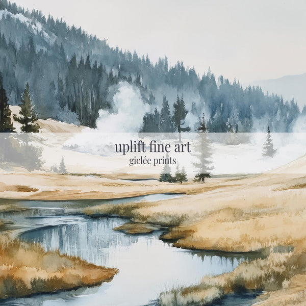 Yellowstone National Park Art Painting - Rustic Canvas Art for Living room - View 2