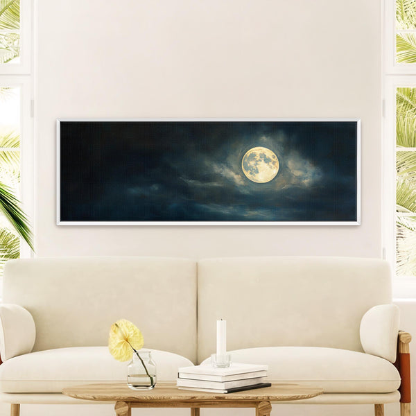 Moon At Night Painting - Moody Canvas Art - View 7